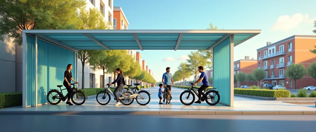 mise en place d’un abri à vélos mise en place d’un abri à vélos